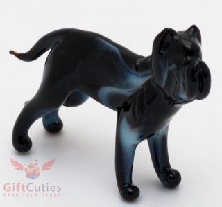 Art Blown Glass Figurine Of The Neapolitan Mastiff Dog