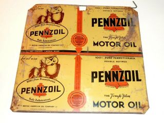 Motor Oil Can Empty Quart Gas Sign Vintage Pennzoil Maple Syrup Sap Lid