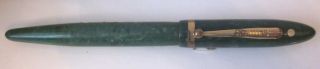Old W.  A.  Sheaffer Pen Co.  White Dot Jade Green Fountain Pen W 14k Lifetime Nib
