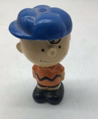Vintage Charlie Brown Bobble Head Bobblehead Peanuts Nodder Figurine 1950 Wood