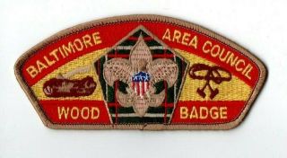 Boy Scout Baltimore Area Council Bac Wood Badge Csp/sap