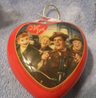 I Love Lucy Heart Shaped Christmas Holiday Ornament