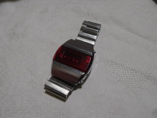 Vintage Pulsar Elektronika 1 First Russian Ussr Digital Red Led Wrist Watch 0524