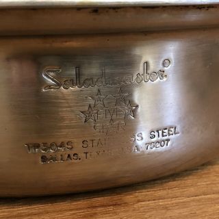 Vintage Saladmaster TP304S Stainless Steel 9 