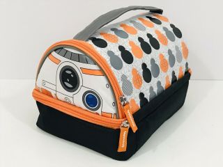 Thermos Bb - 8 Star Wars Disney Dual Lunch Box Bag Orange White Black Grey