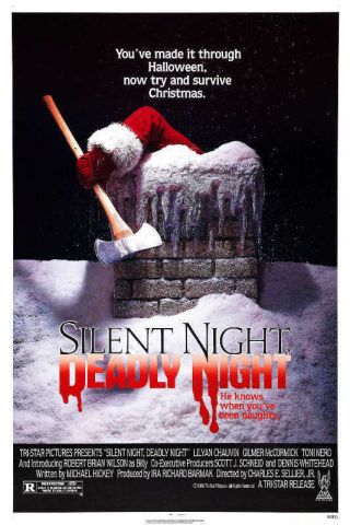 1984 Silent Night Deadly Night Vintage Horror Movie Poster Print 36x24 9mil