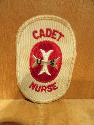 Ww2 Us Cadet Nurse Corps White Twill Shoulder Patch Vintage Item Estate Find