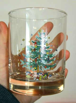 Set of 7 Nikko CHRISTMAS TREE GLASSES,  Double Old - Fashioned 14 oz Glasses 2