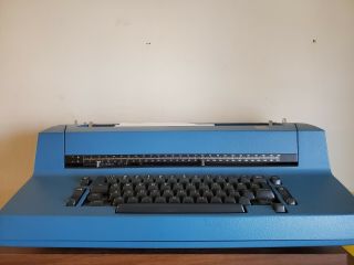 Vintage Ibm Selectric Ii Correcting Typewriter Blue