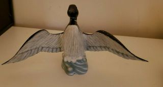 Hand Painted And Carved Wood Common Loon - 10