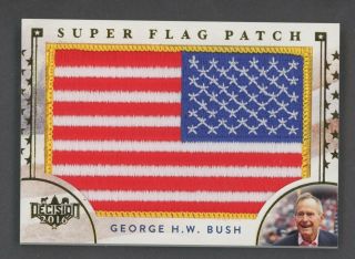 2016 Decision Gold Foil George H.  W.  Bush Usa Flag Patch