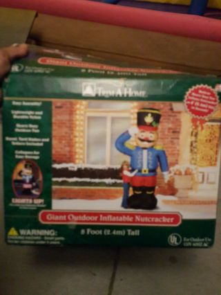 Gemmy Airblown Inflatable 8ft Christmas Toy Soldier/nutcracker