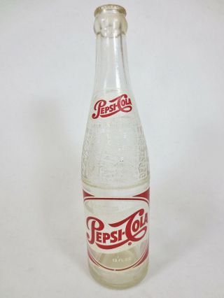 Vintage Glass Soda Bottle Pepsi Cola Moundsville 728 Bottling W.  Va.  Wv 12 Oz.