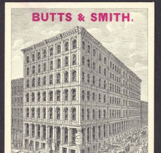 NYC 1800 ' s 345 Broadway Street View Bates Reed & Cooley Dry Goods NY Trade Card 3