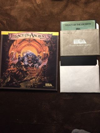 Commodore 64 / 128 Computer 1987 Legacy Of The Ancients By Ea Rpg Cib