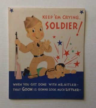Ww2 Us Military Greeting Card Hitler