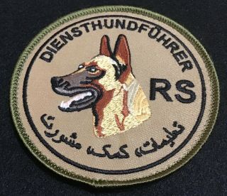 Afghanistan Germany Army Police Polizei K9 Diensthundefuhrer Patch Arabic