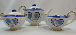 Pillsbury Doughboy Danbury Vintage Porcelain Tea Set 5 Piece