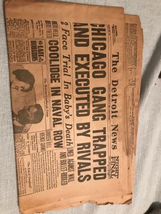 Early Reprint Pack Of Detroit News Famous Headlines