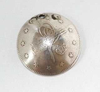 Ancient Coin Turkish Egypt Ottoman Empire Kurus Kurush Silver Charm C.  1200