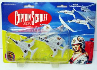 1993 Gerry Anderson Captain Scarlet Angel Interceptor Jet Fighters Diecast Moc