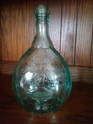 Jenny Lind Fislerville Glass Old Green Bottle -