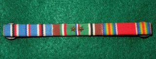 Wwii Us Army Victory American Campaign German Made Europe Eame Ribbon Bar