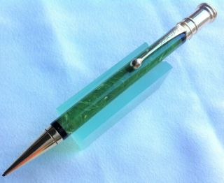 Parker Jade Green Duofold Pencil - Golf Filled Trim - Mechanism Perfect
