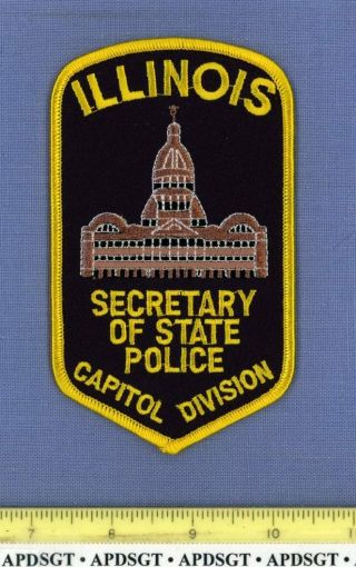 Illinois Secretary Of State Capitol Building Division Police Patch Capital City