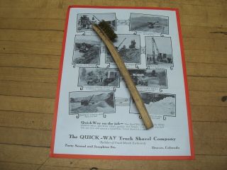 Vintage 1920 ' s Quick Way Truck Shovel Crane Brochure Ad Construction Equipment 2