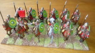 12 Roman Cavalry 28mm Metal Painted Ancient Wargames Figures.