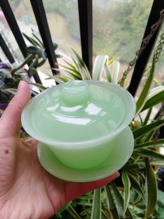 Green Jade Cups Diameter 10.  5cm 4.  13inch A Set Of Teacups