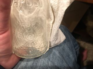 Vintage Milk Bottle,  Dairy Container Corporation,  Detroit,  Michigan,  Half Pint 2