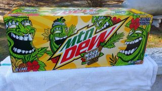 Mib Limited Edition Mountain Dew Maui Burst Full Box Of 12 / 16oz Cans