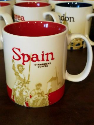 Rare Mugs Starbucks 2011 Spain Global City Icon Collector Series 16 Oz With Sku