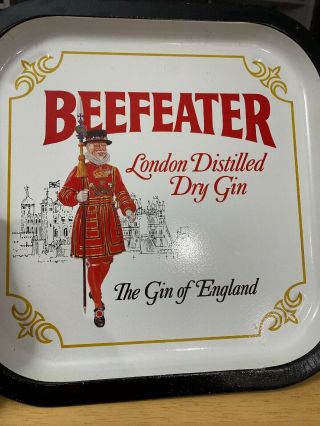 Beefeater London Distilled Dry Gin Metal Beer Serving Tray