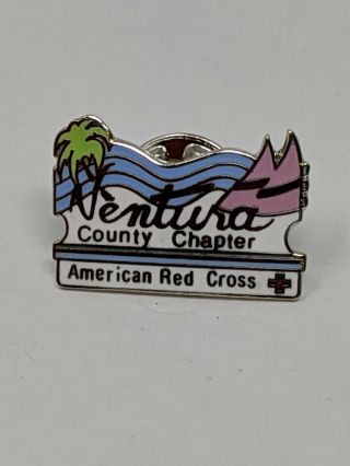 Vintage American Red Cross Pin Ventura Chapter California Ca