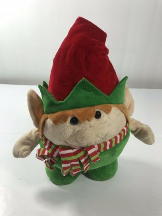 Kids Of America Animated Christmas Spinner Elf Sings Music Plush Holiday Decor
