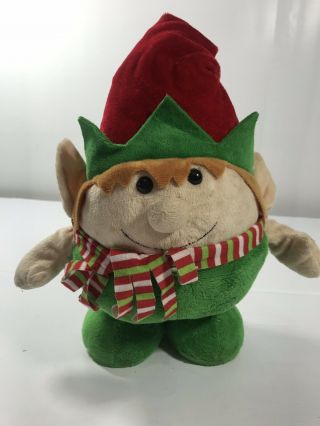 Kids of America Animated Christmas Spinner Elf Sings Music Plush Holiday Decor 2
