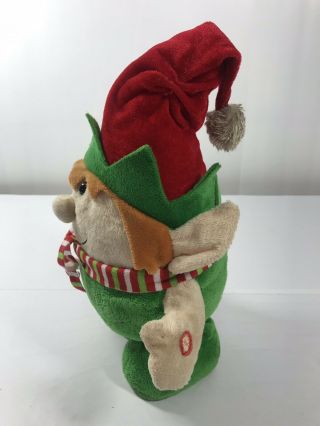 Kids of America Animated Christmas Spinner Elf Sings Music Plush Holiday Decor 3
