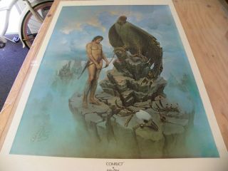 Vintage Poster “conflict” By John Pitre 23x35