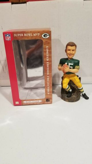 Green Bay Packers Bart Starr Bowl Mvp Bobblehead Limited Edition Numbered