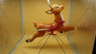 Vintage 28 " Grand Venture Reindeer Christmas Blow Mold W/ Stand And Light Cord