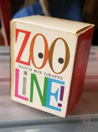 Vintage Zoo Line Box Only For Wooden Giraffe Figure.