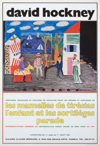 David Hockney - 1981 French Art Exhibition Poster - Moderne Du Lion
