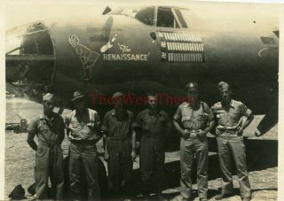 Wwii Photo - 17th Bomb Group - B - 26 Bomber Plane Crew Nose Art - The Renaissance