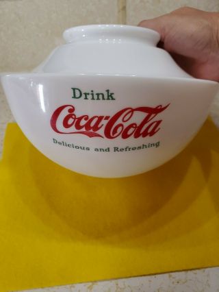 Vintage Coca - Cola Ceiling Light Globe White Glass " Delicious & Refreshing "