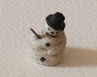 Old Snow Baby Snowman Perfect For Putz Scene Christmas Cake Decoration Germany