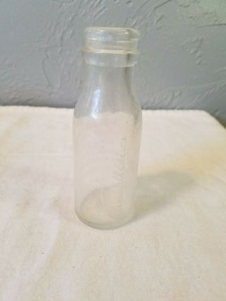 Small Vintage Clear Glass Bottle Advertising Thomas Edison Poison Battery Oil 3