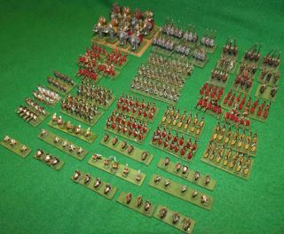 6mm Neatly Painted Ancient Wargames C500 Figs Eleph X8,  15 Bases Cv,  35 Bases Ft